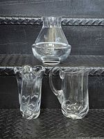 All three glass items together for size and completeness