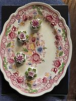 Top view of platter with four shakers displayed