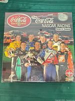 Front of sealed Coca-Cola NASCAR Racing board game box