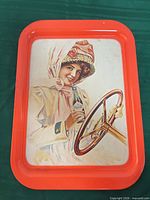 Front of tray showing full design and red border