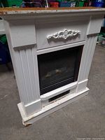 Full view of mantel with insert installed