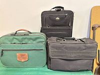 Front view of all three bags showing size and design