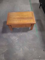 Full view of coffee table front and top