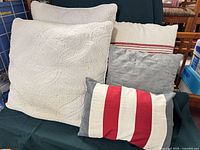 all five pillows grouped together