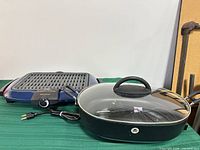 Both appliances side by side showing cords and lid