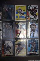 Fronts of nine Peter Forsberg cards including Aurora 2000, National Heroes, High Voltage, SPxTreme and others