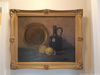 Full view of framed painting on wall