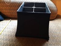 overall view of black rectangular lamp shade