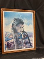 Full view of framed print showing subject and frame