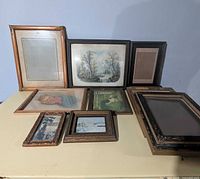 Overall view showing all nine frames and contents