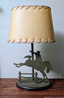 Full view of lamp with shade