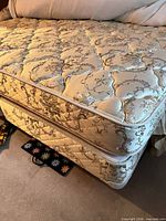 King mattress top and box spring detail