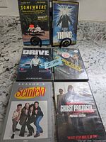 Front view showing Somewhere, The Thing, Drive, Seinfeld Season 8, Mission: Impossible – Ghost Protocol