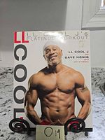 Front cover of LL Cool J's Platinum Workout book on stand