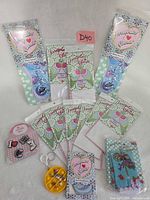 All packaging laid out showing quantity and brands