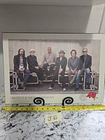 Front view of foamcore posterboard with measuring tape showing width