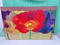 Front view of floral canvas print