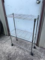 Front view of entire wire shelving unit