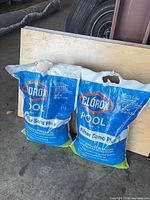 Two sealed 25 lb bags of Clorox Pool & Spa Filter Sand Plus