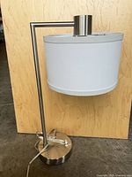 Full view of lamp with shade attached