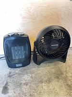 Both the Black & Decker heater and Honeywell fan side by side