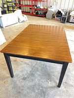 Full view of tabletop and legs