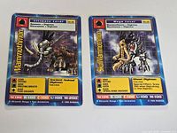 Front of both Digimon cards Mammothmon ST-46 and SkullMammothmon BO-40