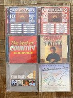 Front view of all six CD cases