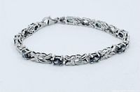full view of sterling silver tennis bracelet