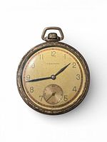 Front view of Admiral pocket watch showing dial, hands and subsidiary seconds