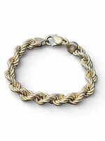 Bracelet coiled showing rope design and clasp
