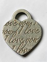 Front view showing engraved "I Love You" script