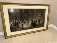 Full view of framed engraving