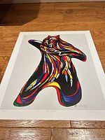 Full view of unframed "Bear Spirit" print showing image and white border