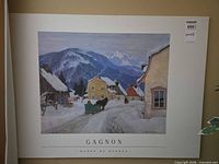 Overall view of poster showing full image, mounting and border