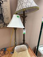 Both lamps with respective shades visible
