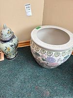Planter and ginger jar side by side