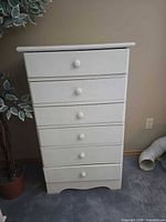 Front view showing six drawers and overall appearance