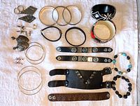 All jewellery items laid out on towel