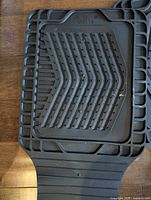 Close-up of front mat chevron channel pattern