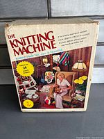 Front of original 1975 Mattel Knitting Machine box