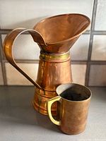 Pitcher and mug together