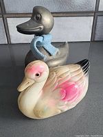 Front view of both ducks