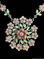 Close-up of central pendant and link details