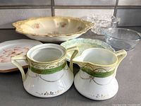 Group shot showing all dishes in lot