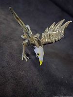 art glass eagle figurine front view