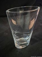 Full view of clear glass vase