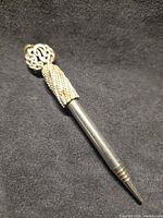 Full view of pencil on black background