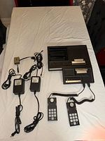 Overall view of console, controllers, power supplies and RF switch