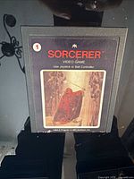 Front view of Atari 2600 Sorcerer cartridge